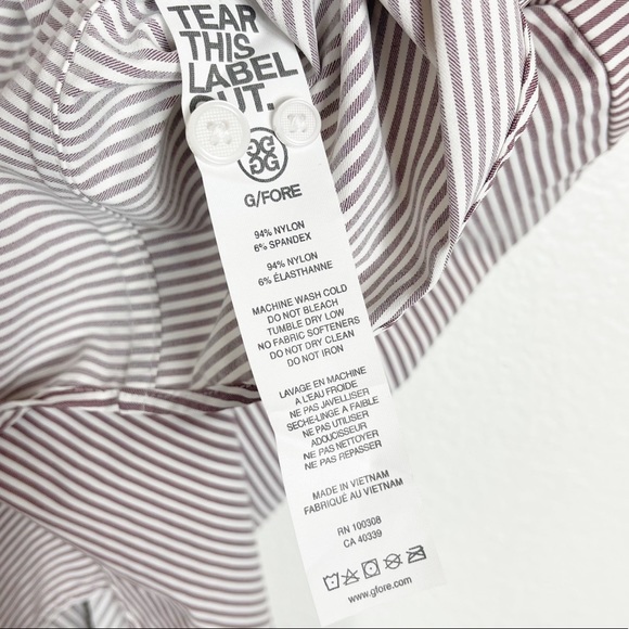 G/FORE Classic Stripe Button Up‎ Dress Shirt Medium - Picture 9 of 9